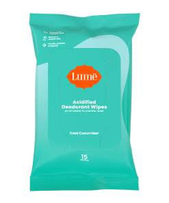Lume Deodorant Cool Cucumber | Deodorant Wipes (15 count)